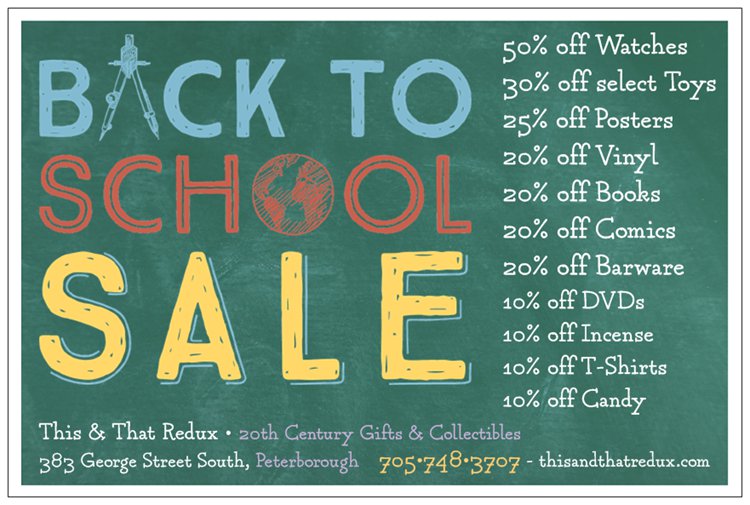 Back to School Sale Now On